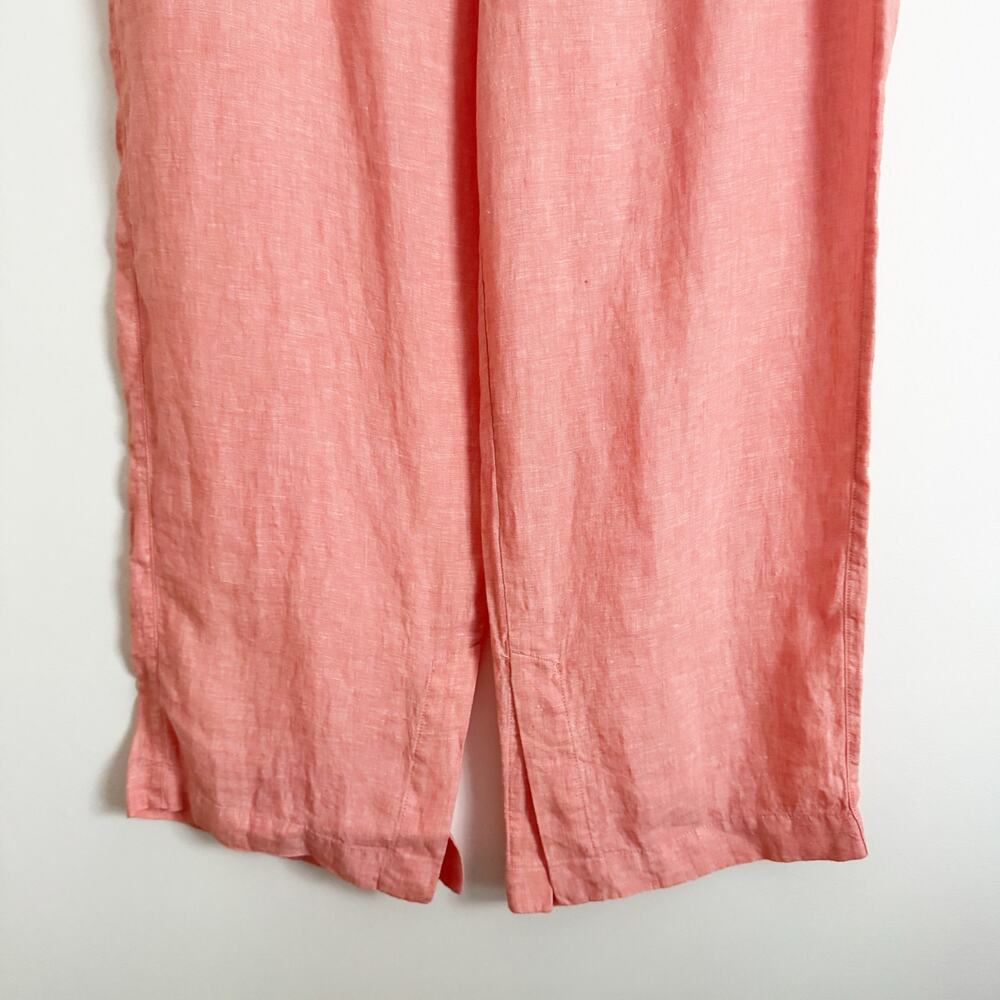 ATHLETA Retreat Linen Wide Leg Pants Peach Sunset 16 - Picture 6 of 12